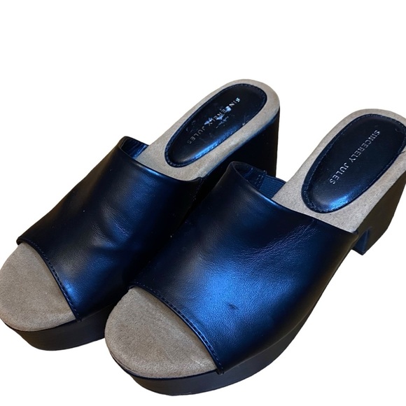 Sincerely Jules black chunky "shake" clogs size 6.5 - Picture 3 of 11